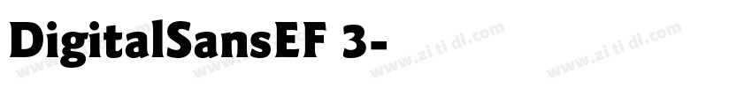 DigitalSansEF 3字体转换